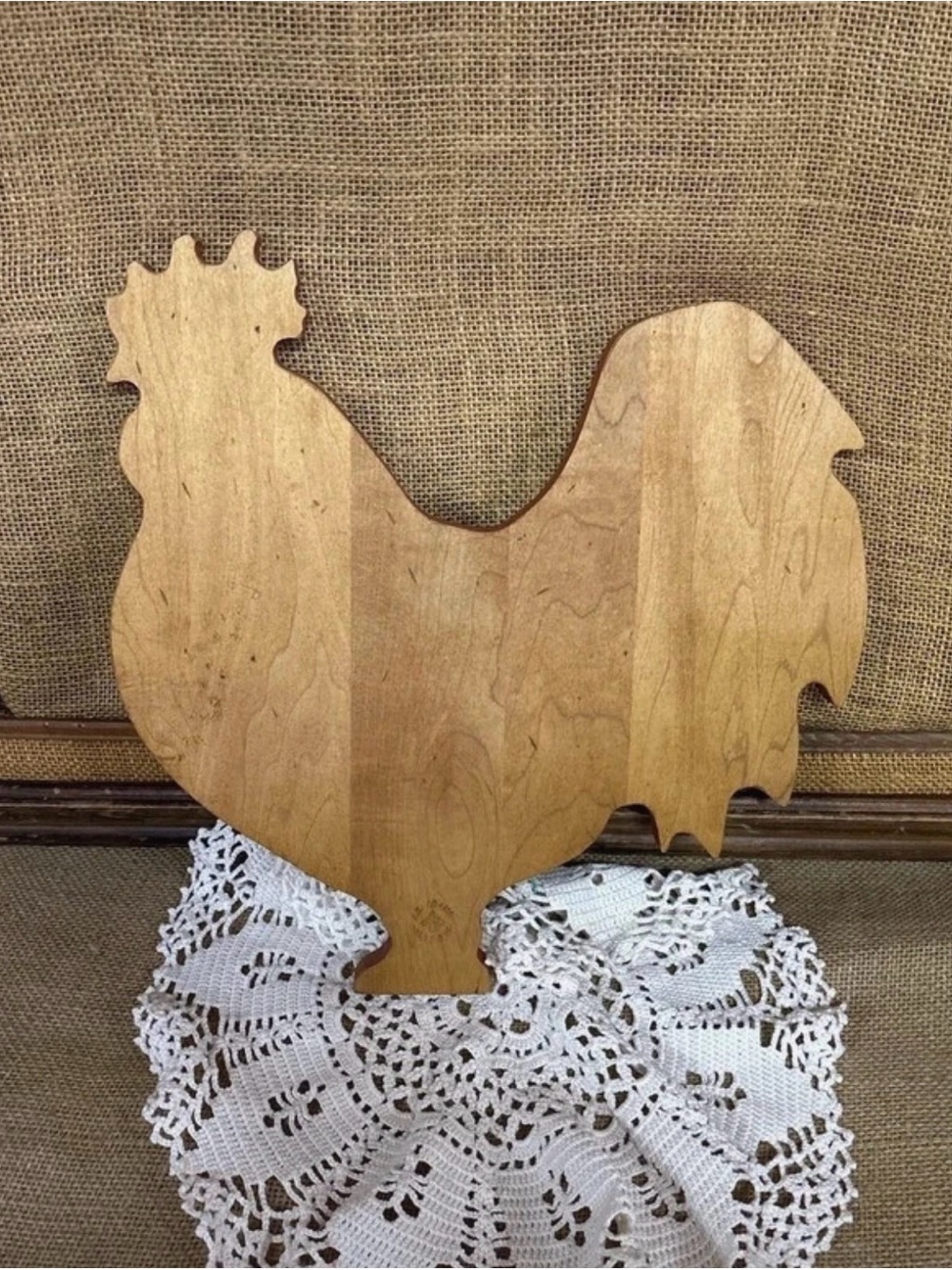 JK Adams Cutting Board 13” SIGN Wood Rooster Chicken Country Farmhouse USA